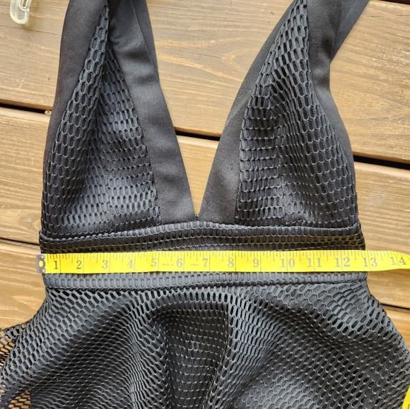 LUXXEL Black Peplum Mini Dress, Size S - Picture 5 of 9